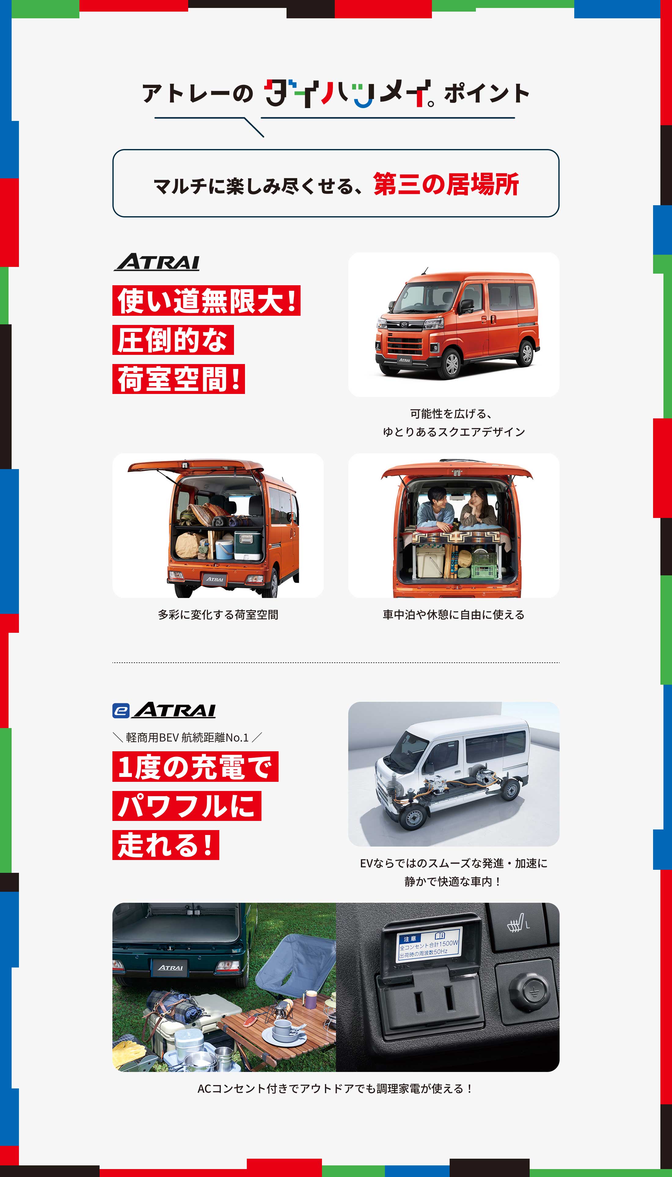 「アトレーのダイハツメイ。ポイント」マルチに楽しみ尽くせる、第三の居場所